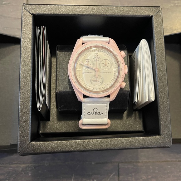 🆕swatch × omega bioceramic moonswatch mission to venus pink watch - Picture 2 of 9